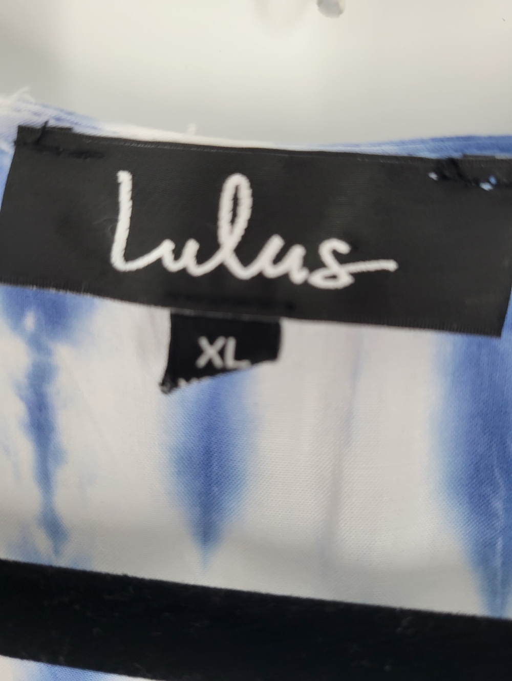 Lulus Sunday Morning Blue Tie-Dye Wrap Maxi Dress Cover Up Beach Size XL - Picture 3 of 4